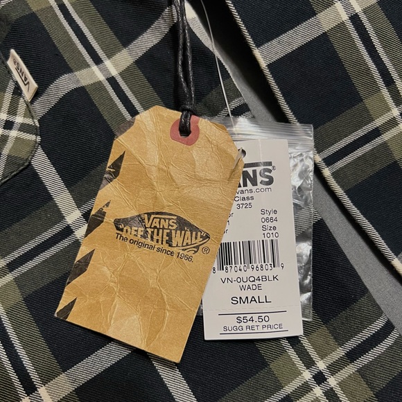 Vans Wade Heavy Weight Plaid Button Up Size S - Picture 5 of 5